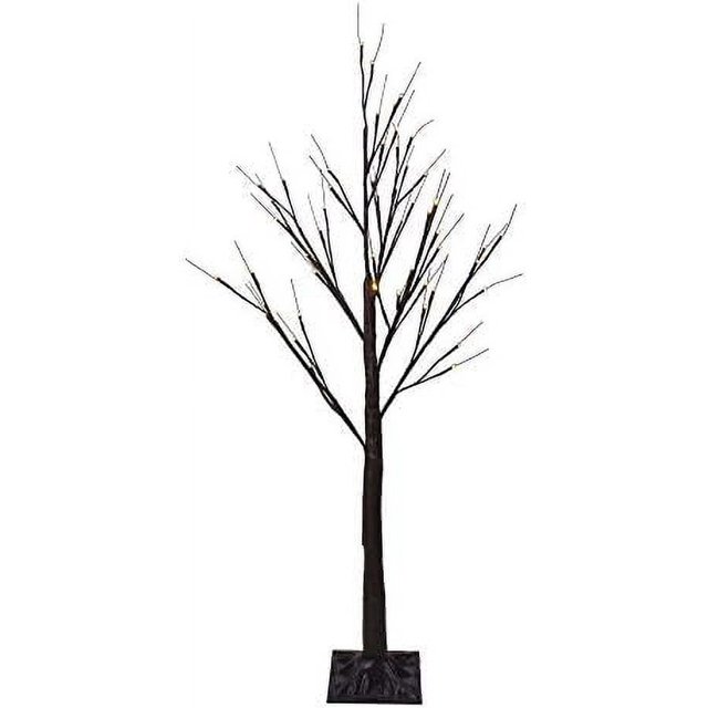 Lighted Christmas Brown Birch Twig Tree Outdoor Decoration Warm White