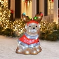 thumbnail image 1 of Lighted Christmas Decor, 2D Outdoor Garden Decor, LED Animal Yard Statues, Acrylight Christmas Reindeer Dog Cat Figure with Lights for Winter Garden and Landscape Holiday Decoration, 1 of 7