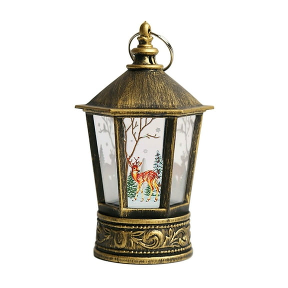 Lighted Christmas Decor Battery Clear Led Lights Hanging Lantern Tree Pendant Novel Props