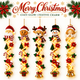 thumbnail image 1 of Lighted Christmas Door Hanger, Merry Cascade Glowing Christmas Door Hanging Decor with Warm Lights, Christmas Indoor Outdoor Decorations, 1 of 8