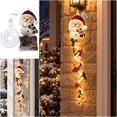 thumbnail image 1 of Lighted Christmas Door Hanging Decoration Santa Shape Christmas Wall Hanging Light Decoration Pre Lit Hanging Decor For Side Door Porch And Wall,47.24Inch, 1 of 5