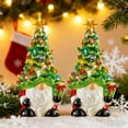 thumbnail image 1 of Lighted Christmas Gnomes Tree, 8 Inch Faceless Old Man Ceramic Christmas Tree, Mini Prelit Hand Painted Christmass Trees That Light Up, DIY Resin Gnomes Ornament for Tabletop Home Room(1pc), 1 of 8