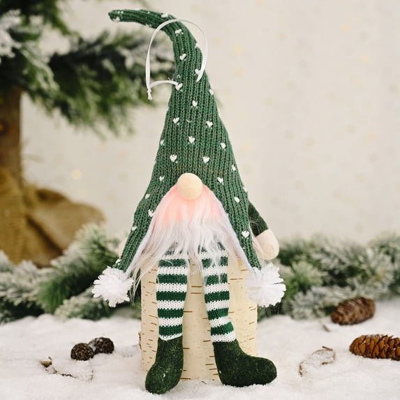 Lighted Christmas Ornaments Gnomes Christmas Decorations with LED Light Battery Operated, Glowing Swedish Xmas Gnomes (withour battery)