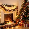 thumbnail image 1 of Lighted Christmas Pull Flower Ribbon 2m Wool Strip Tree Window Decor, 1 of 6