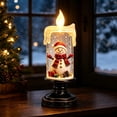 thumbnail image 1 of Lighted Christmas Snow Globe Candle Holder, 6.1 in Tabletop Snow Globe Figurine for Mantel Shelf Winter Decor, 1 of 9