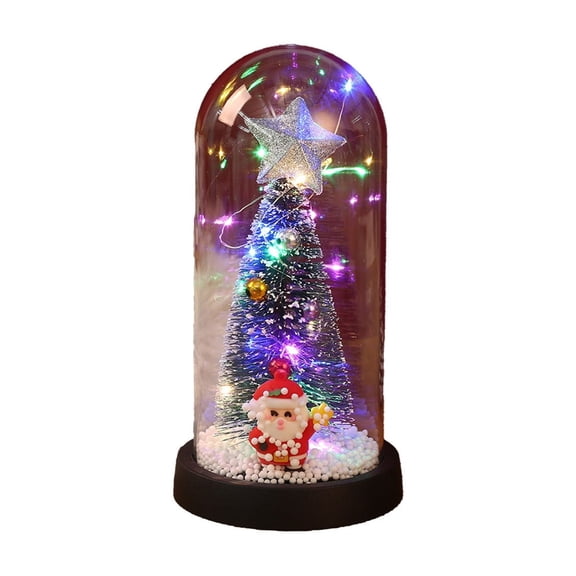 Lighted Christmas Snowman Figurines Musical Snow Globe Lantern with Timer Acrylic LED Snowman Snow Globe with Swirling Glitter Light up Snowman Indoor Holiday Christmas Decoration, with Santa Hat