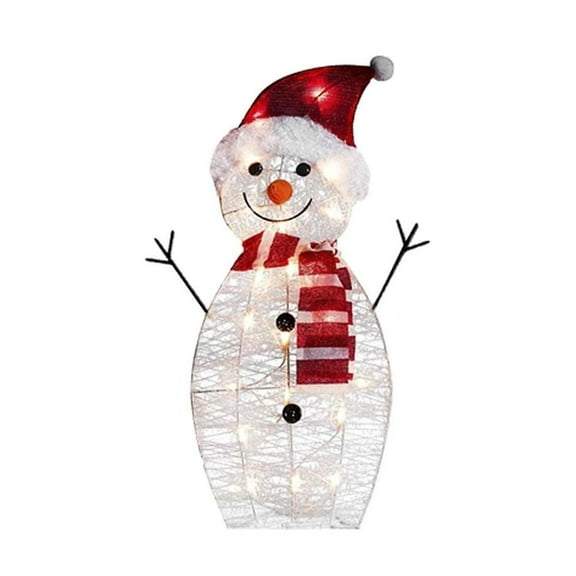 Lighted Christmas Snowman Outdoor Decorations, Waterproof Luminous Snowman Family Yard Decor with LED Lights, Holiday Garden Lawn Patio Ornament for Christmas Winter Party