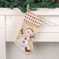 thumbnail image 1 of Lighted Christmas Stocking with Blue Snowman and Candy Bag – Holiday Sock Decoration for Mantel Tree Staircase, Soft Cloth Fabric Gift Stocking for Small Treats and Presents Clearance, 1 of 6