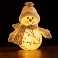 thumbnail image 1 of Lighted Christmas Tabletop Ornament, LED Glowing Snowman Holiday Figurine, Christmas Decor for Table, Mantel and Home, 1 of 7