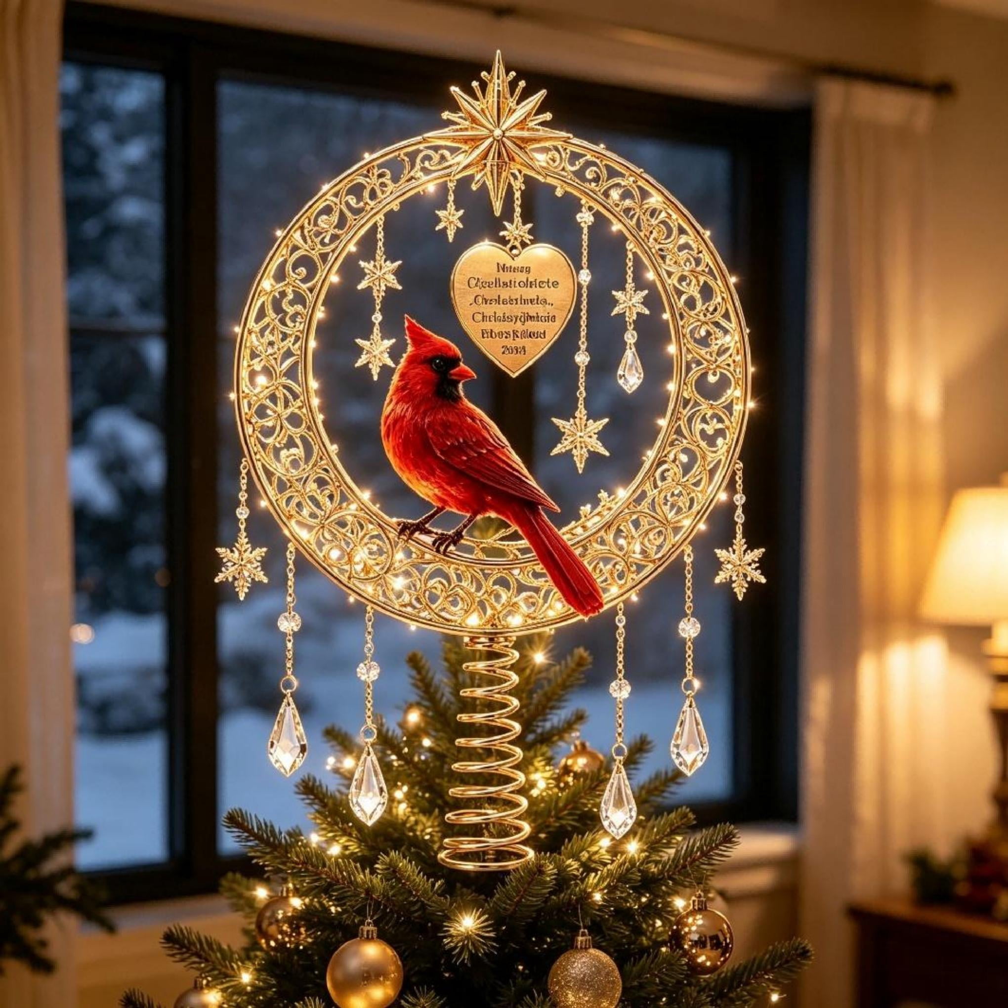 Lighted Christmas Tree Topper Collection,Angel,Red Bird & Reindeer ...