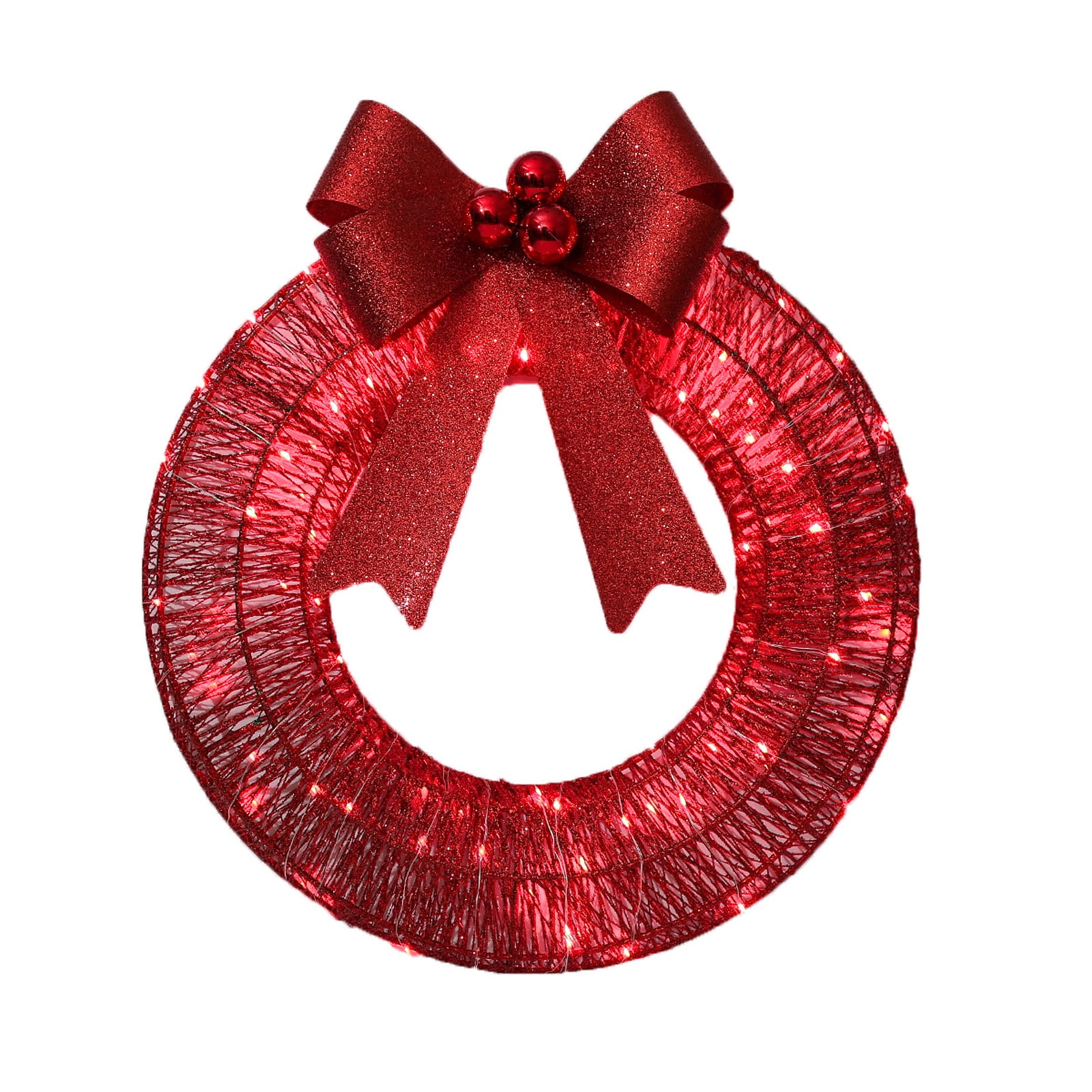 Lighted christmas wreath decoration large christmas wreath with red bow