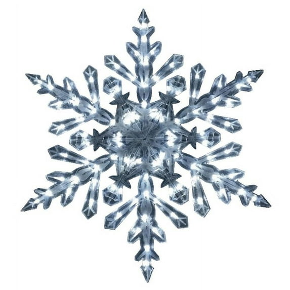 Lighted Crystal Snowflake, WHT, 90 Led Lights, 48", Citi Talent, 53-250-087