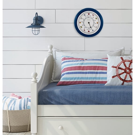 Lighted Digital Tide Clock with Nightlight, Royal Blue Modern Design for Home Office