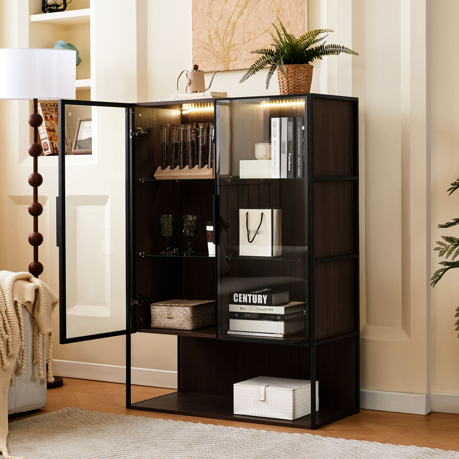 Lighted Display Cabinet | LED Lighting for Living Room, Office, Study ...