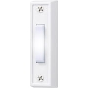 Lighted Doorbell Button, Wall Mounted Doorbell Switch with LED Light, Wired Door Bell Push Buttons for Garage Door Opener, Transformer, Ringers, Buzzers Black