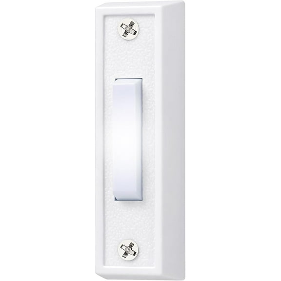 Lighted Doorbell Button, Wall Mounted Doorbell Switch with LED Light, Wired Door Bell Push Buttons for Garage Door Opener, Transformer, Ringers, Buzzers (Black)