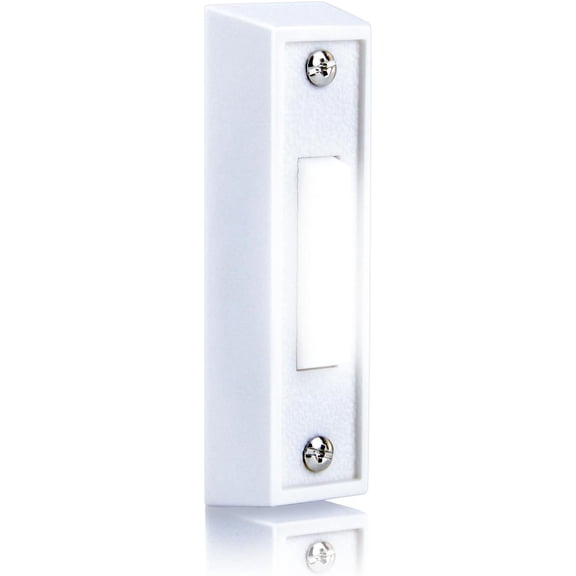 Lighted Doorbell Button, Wired Door Bell Push Button Replacement Door Bell Push Buttons LED Door Chime Wall Mounted Doorbell Switch Garage Doorbell Button (White Light)