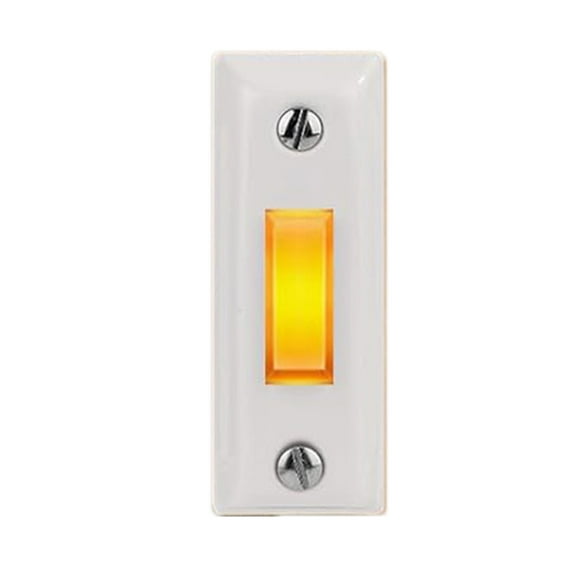 Lighted Doorbell Push Button Wire Plastic Wall Mounted Door Chimes Switches Replacement for Most Doorbells Daily Use