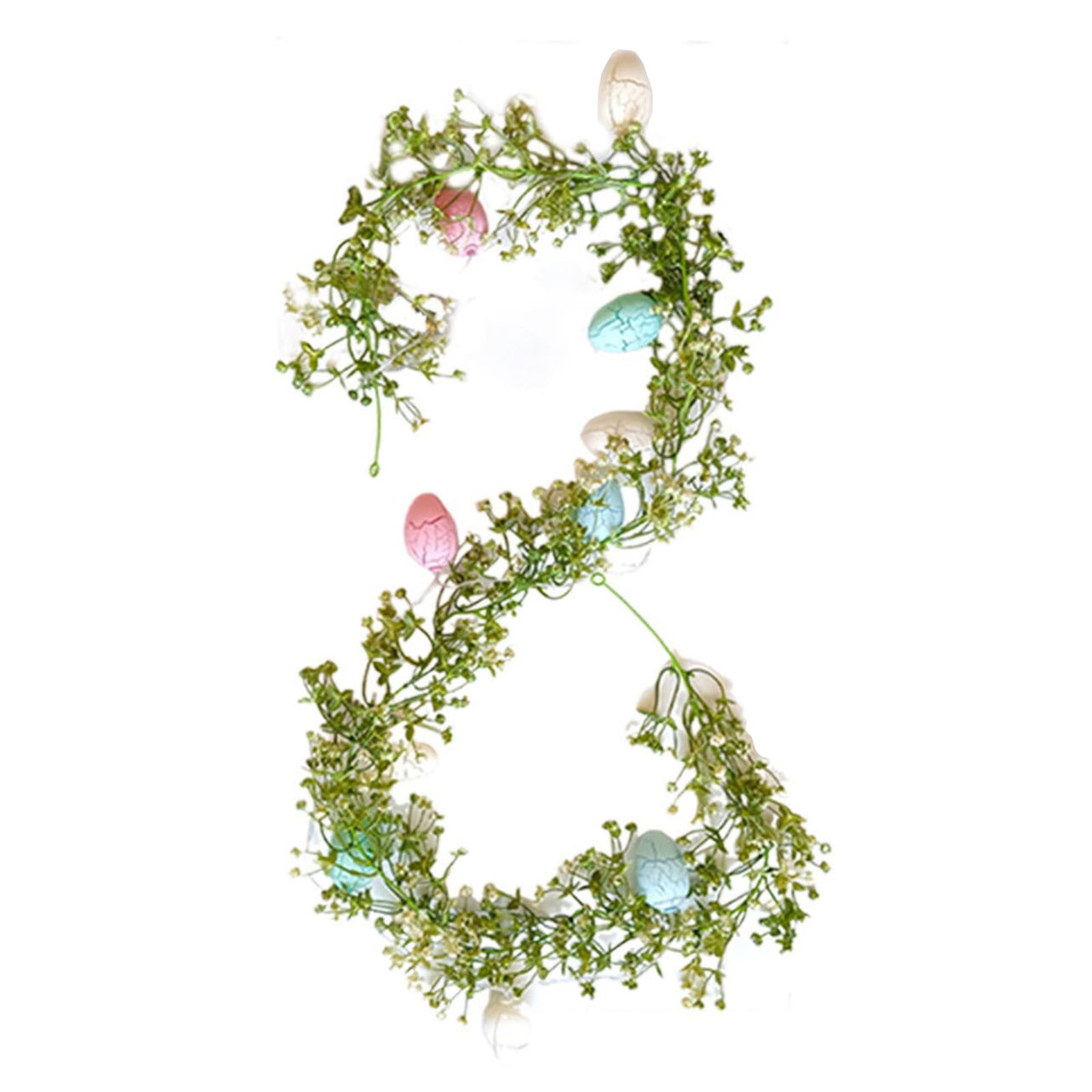 Lighted easter garland artificial garlands with easter egg pastel