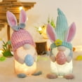 thumbnail image 1 of Lighted Easter Gnomes Plush Decoration, 1PC Spring Bunny Dolls with Egg, LED Glowing Easter Gift for Kids Wife Daughter, Swedish Rabbit Faceless Elf Dwarf Home Table Ornament Tiered Tray Decor, 1 of 8