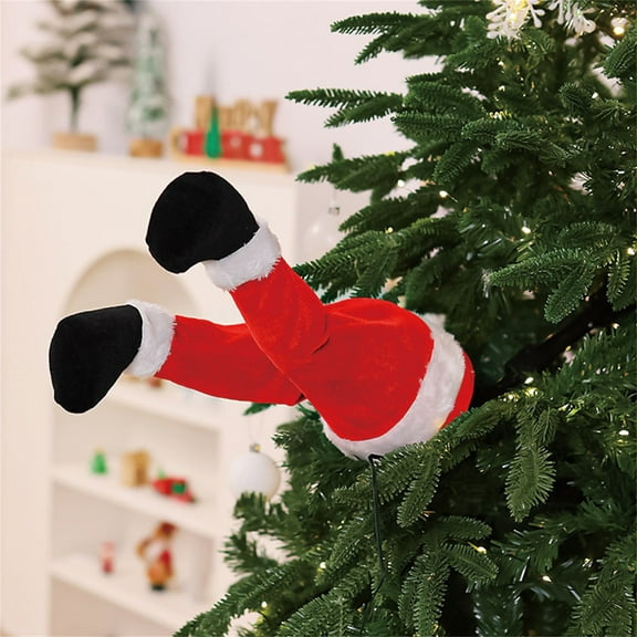 Lighted Elf Legs for Christmas Tree with USB Cable, Bendable Poses Festive Indoor Outdoor Holiday Decorations