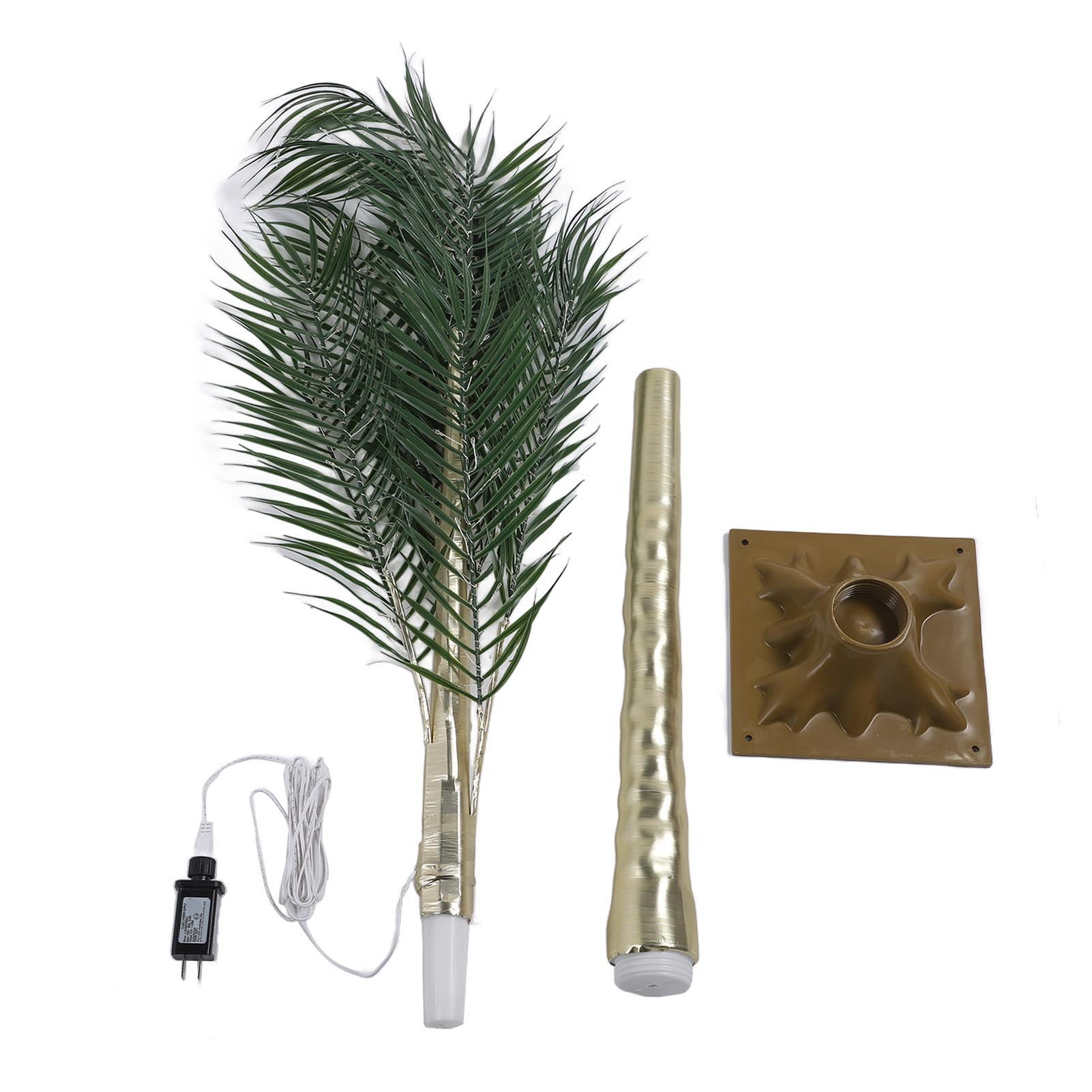 Lighted Fake Palm Tree, US Plug 110V Artificial Lighted Palm Tree For