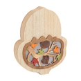 thumbnail image 1 of Lighted Fall Table Centerpiece, Wooden Fall Ornament, Thanksgiving Decorations for Home Office, Autumn Tiered Tray Decor (Wood), 1 of 1