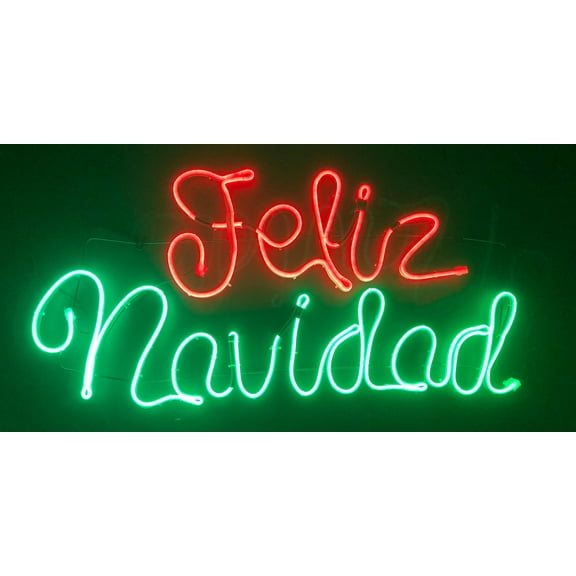 Lighted Feliz Navidad Neon Sign Merry Christmas