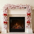 thumbnail image 1 of Lighted Garland - New 70.8In Christmas Simulation PVC Flocked Rattan Decorations, 1 of 9