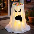 thumbnail image 1 of Lighted Ghost Candy Bowl, Large Floor Stand Holder, Remote Control Led Light Up, Halloween Sugar Bucket Decor,for Halloween Decorations,G, 1 of 5