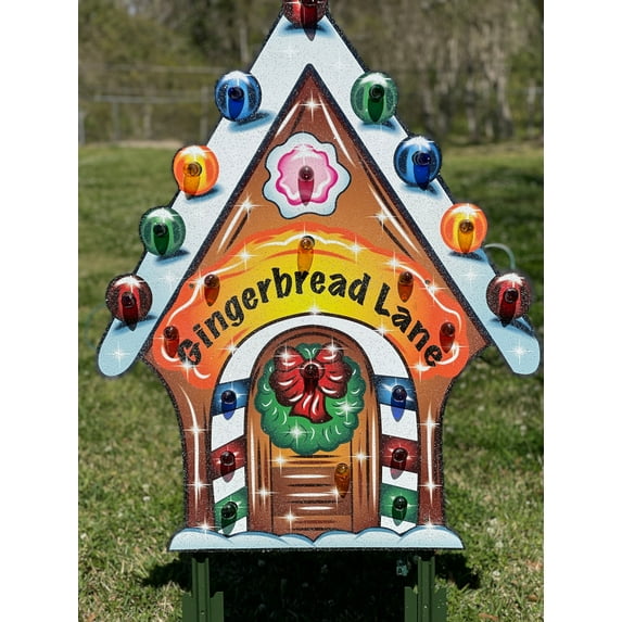 Lighted Gingerbread Lane House