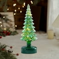 thumbnail image 1 of Lighted Glass Christmas Tree, Tabletop Small Glass Tree with Lights, Built-in Batteries Operated Christmas Nightlight Xmas Decor for Table Fireplace Centerpiece Party Ornament, 1 of 6