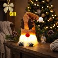 thumbnail image 1 of Lighted Gnomes Christmas Decorations Handmade Santa Stuffed Gnome,Home Tabletop Ornaments Christmas Plush Gnome for Home Office Table Fireplace Mantel Xmas Party Decor Gift Xmas Stocking Stuffers, 1 of 8
