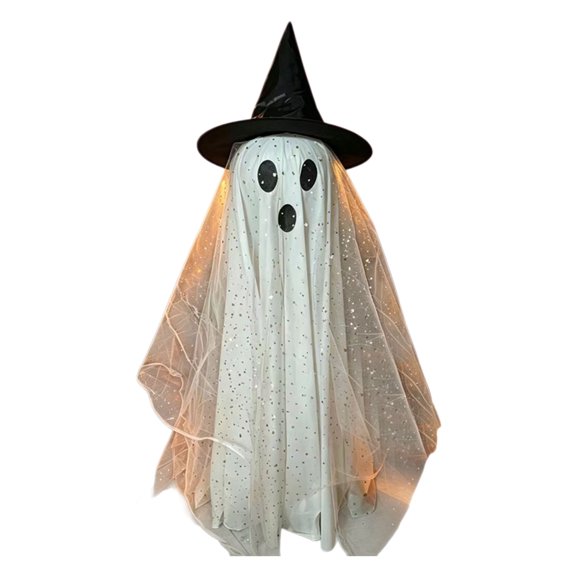 Lighted Halloween Decor Specters, 41.34 Inch Mesh Drape Display for Party Backdrop Styling, Seasonal Home Accent for Entryway Areas Indoors