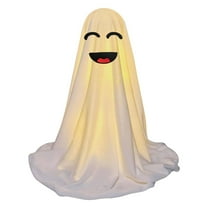 Lighted Halloween Ghost Decorations Outdoor - Spooky Standing Ghosts for Porch & Yard - Halloween Decor Kit with LED Illumination for Haunted House Displays