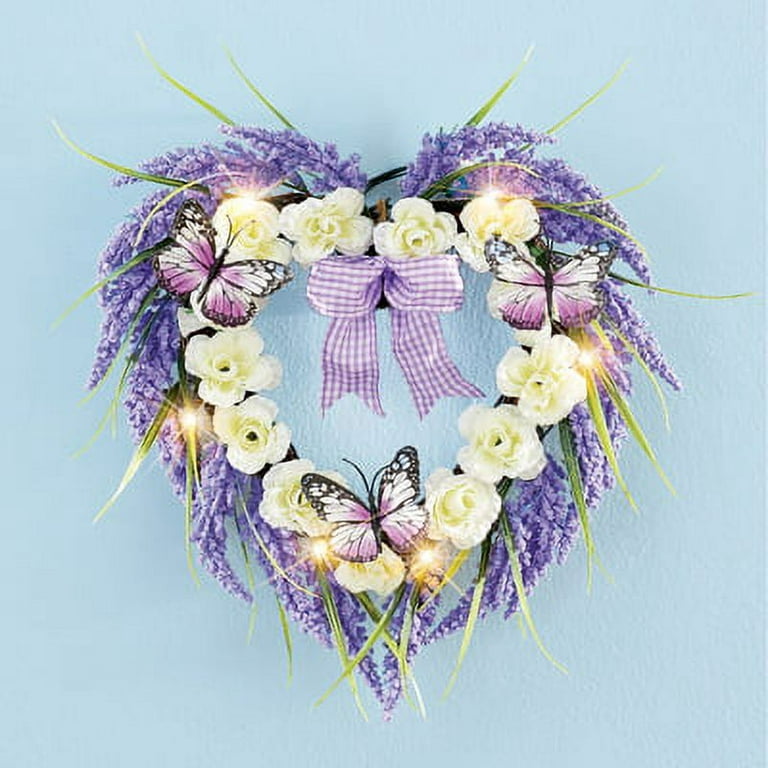 Lavender Heart Wreath