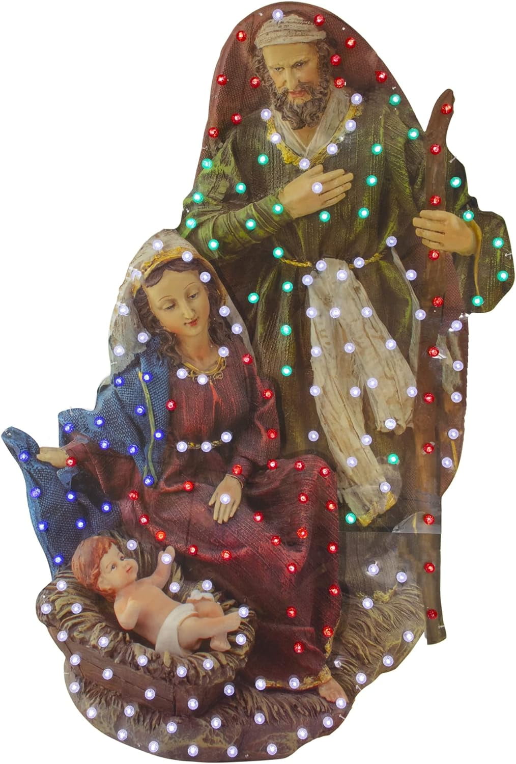 Lighted Holy Family Christmas Nativity Scene Outdoor Decoration