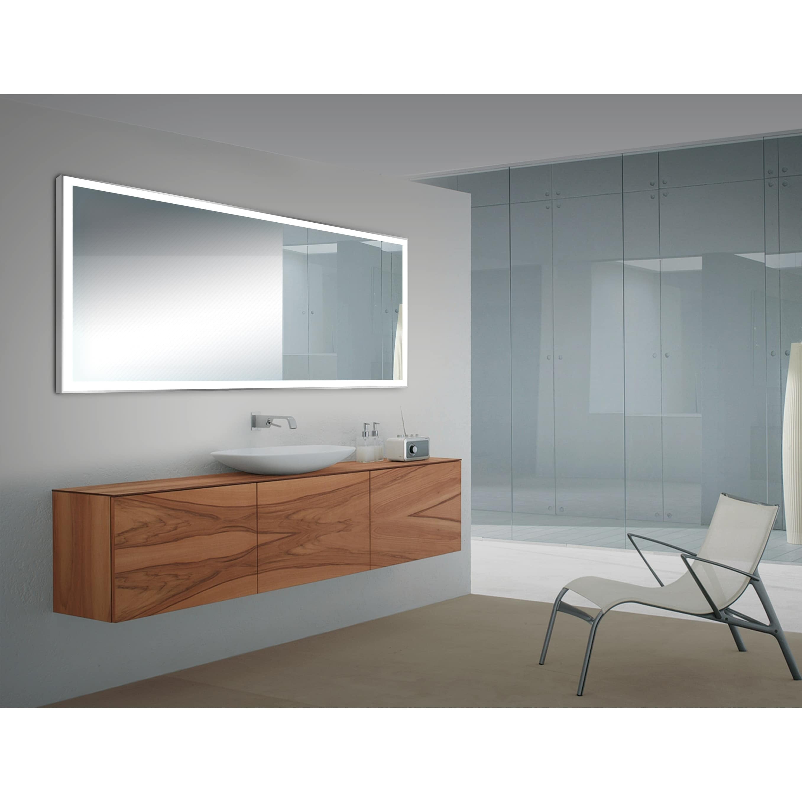 Laguna LED Frameless Rectangular Vanity Bathroom Mirror