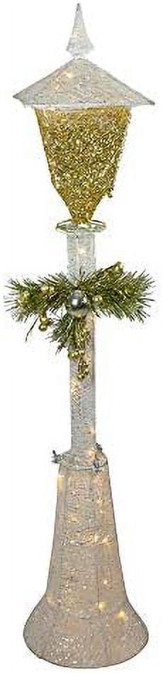 Lighted Indoor/Outdoor Lamp Post Christmas Decoration - Cool White ...