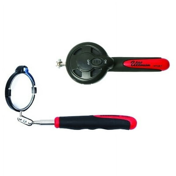 Lighted Inspection Mirrors, 2 3/8 In Dia., 6 3/4 In-37 In L | Bundle of 5 Each