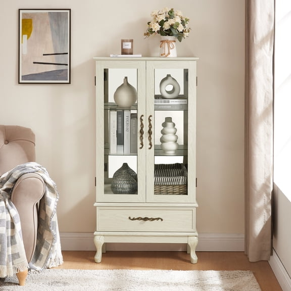 Lighted Interior & Hidden Drawer - Keep Items Organized and Displayed Nicely