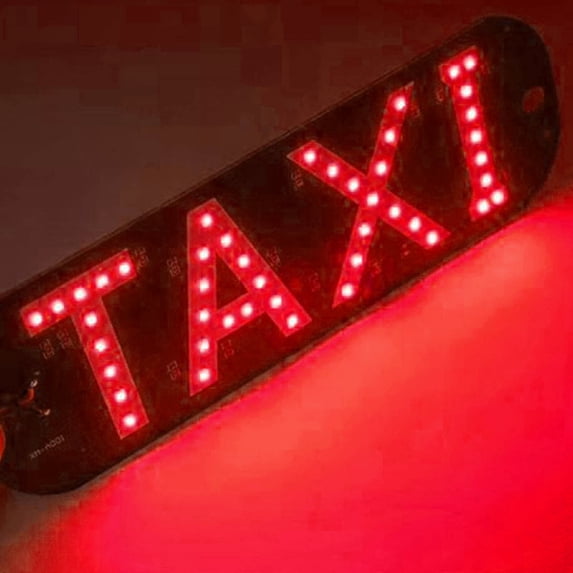 Lighted LED Sign For USB Plug LED Light Sign For Car Windshield Taxi Sign Light Windshield Sticker Cab Indicator Light Taxi
