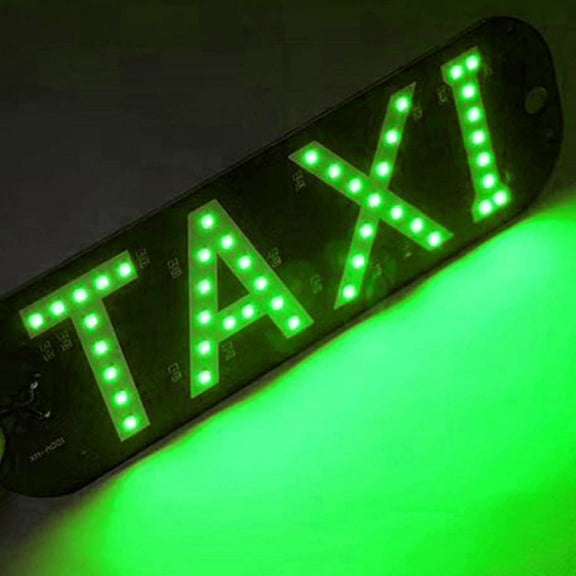 Lighted LED Sign for Car Windshield USB Plug Taxi Sign with Suction Cups for 5V Cars