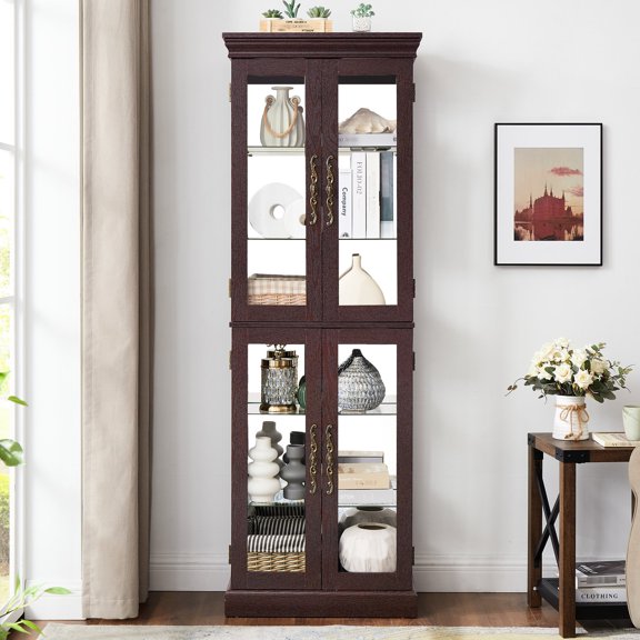 Lighted MDF Display with Adjustable Dividers - Suits Living Room Collectibles