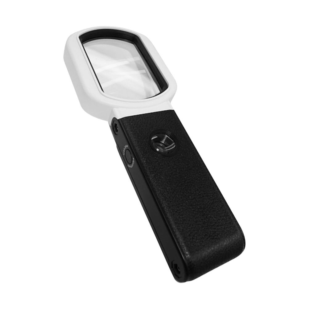 Lighted Magnifying Glass Handheld Portable with Folding Scale ABS Shell Elder