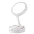 thumbnail image 1 of Lighted Makeup Mirror, Jademall 1X/10X Magnification Double Sided Mirror, LED Vanity Mirror with Light, Folding Compact Mirror for Home Bedroom Makeup Desk, Travel (White), 1 of 7