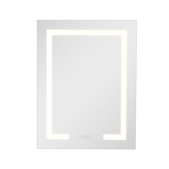 Lighted Medicine Cabinet 20x26 Inch, Dimmable LED Bathroom Mirror with Anti-Fog, Recessed/Wall Mount, Adjustable Shelves, Built-in Outlet