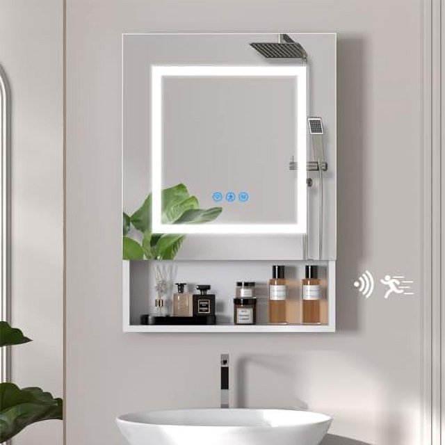 Lighted Medicine Bathroom Medicine with 3Color Led