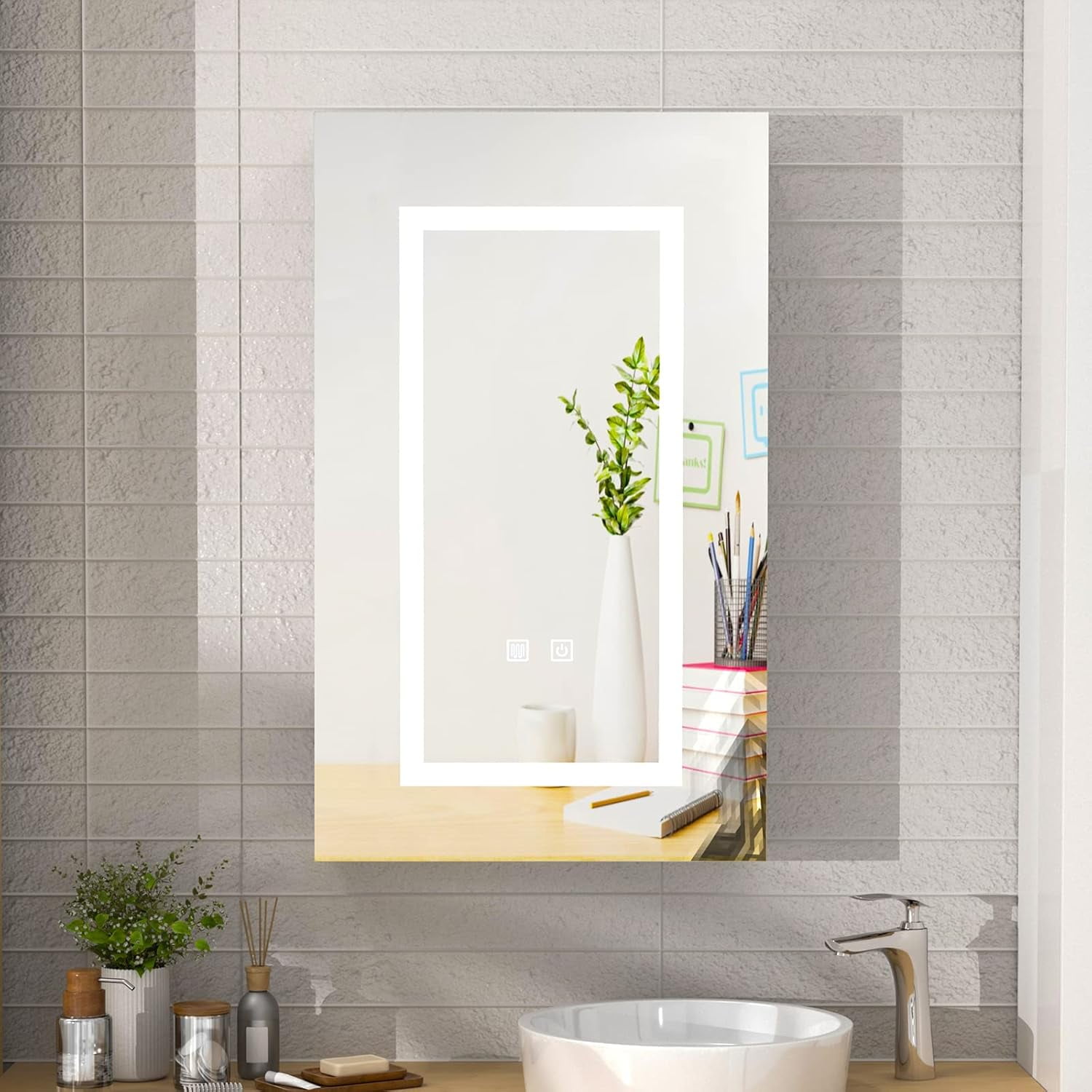 Lighted Bathroom Medicine Cabinet with Mirror, Led Medicine Cabinet ...