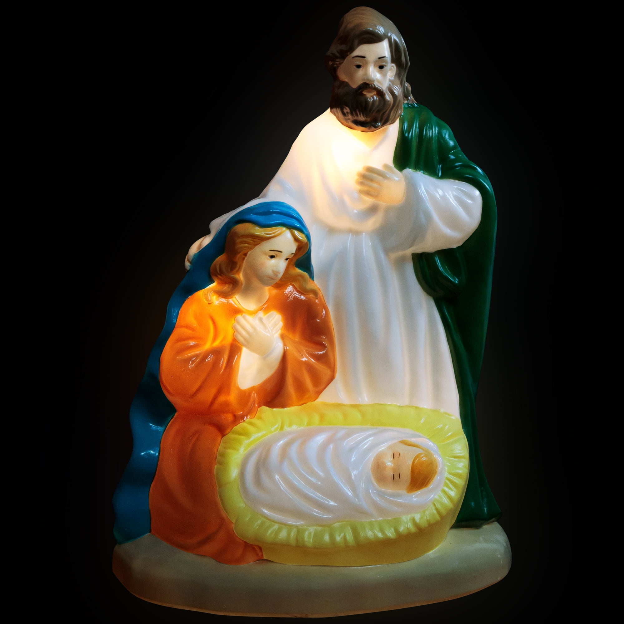 Lighted Nativity Scene Blow Mold Outdoor Christmas Decoration 34